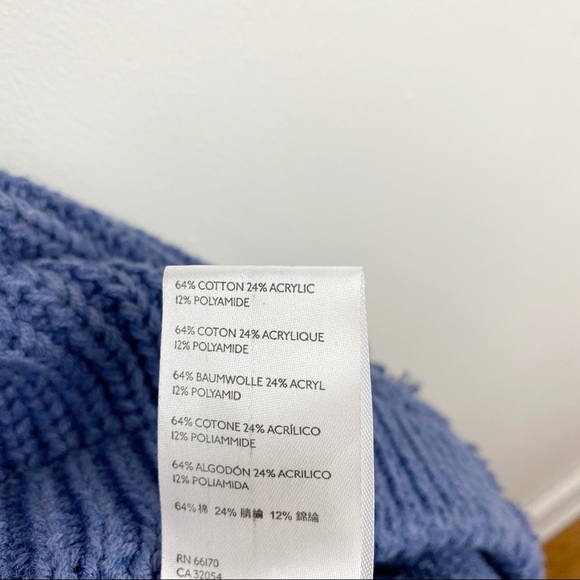 NWOT Free People Blue Clyde V-neck Oversized Sleeveless Sweater Vest Sz Small - Picture 8 of 10